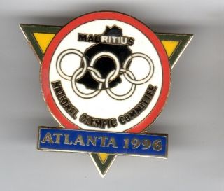 Atlanta 1996.  Olympic Games Pin.  Noc.  Mauritius
