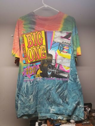 Vtg Tie Dye 1993 Sprint Car Tee Shirt Xl The First Ever Big One Eldora Speedway