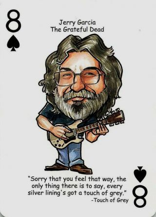 Jerry Garcia The Grateful Dead Single Swap Playing Card - 1 Card