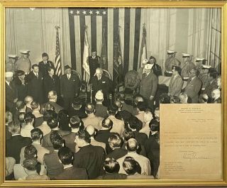 Signed Autograph Letter Harry Truman W Photo American Legion Ceremony Bmb