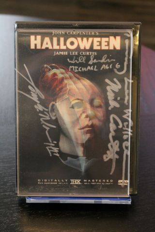 Halloween Dvd - (4) Jsa Certified Autographs - Nick Castle,  Will Sandin,  More