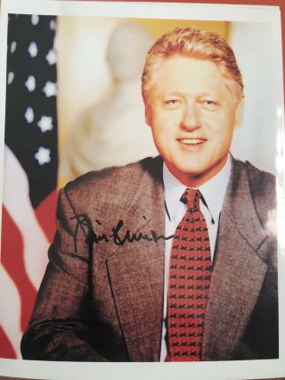 President Bill Clinton Signed 8x10 Photo