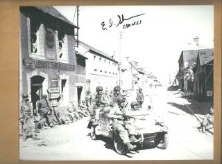 Col.  Ed Shames " Band Of Brothers " Autographed Picture Autograph Photo Easy Co.