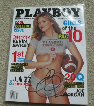 Complete 1999 Playboy Issue Signed Twice Autograph By Claudia Christian W