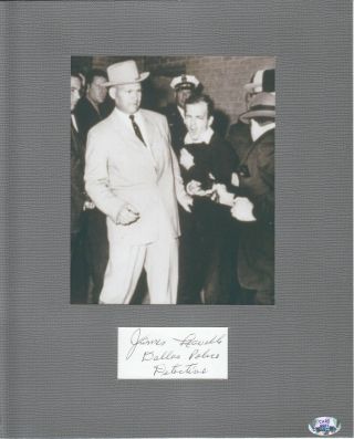 Detective James Leavelle Autograph W Psa/dna Loa - Jfk Kennedy Jack Ruby Oswald