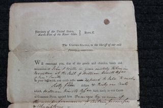 Signed - Edward Tiffin - 1st Governor of the State of Ohio - 1802 NW Territory 2