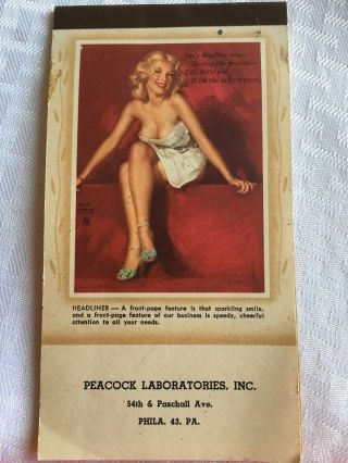 Marilyn Monroe 1953 Vintage Earl Moran Pocket Calendar Notepad Pinup