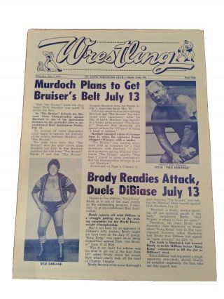 Nwa St Louis Wrestling Program 1979 Brody Murdoch Bruiser Dibiase Sweetan Race
