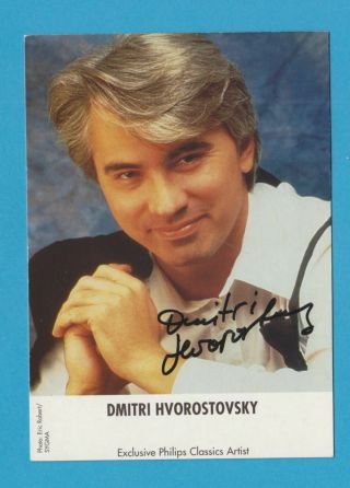Dmitri Hvorostovsky In Person Signed Glossy Photo - Postcard 10x15 Cm Hand Signed