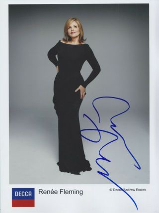Renee Fleming In Person Signed Glossy Photo,  8x11 Inch Opera Hand Signed