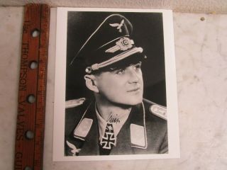 5 Wwii German Luftwaffe Pilot Ace Signed Photo / Officer Autograph