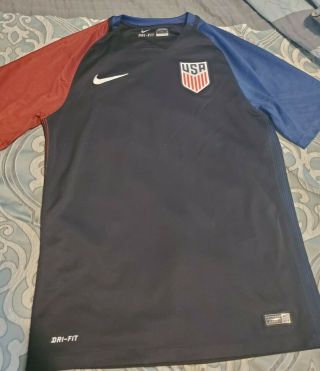 Nike Team Usa Away Soccer Jersey,  Mens Size Small,  Black Red Blue Authentic Nike