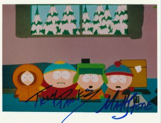Trey Parker & Matt Stone - Signed " South Park " Photograph