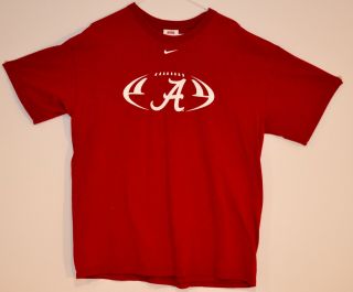 Nike University Of Alabama Crimson Tide T - Shirt 100 Cotton Football Mens Xl