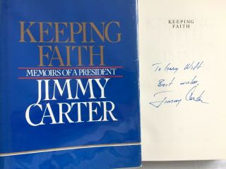 Jimmy Carter Signed Full Sig.  Keeping Faith Memoirs Of A President 1st/1st,