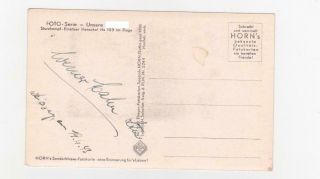 Wartime Signed Postcard Knight ' s Cross Holder Panzer Ace Werner Mahn VERY RARE 2