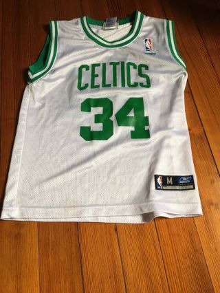 Boston Celtics Paul Pierce Youth Medium Fits Size 10/12 Reebok Jersey