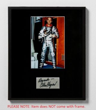 Alan Shepard Matted Autograph & Photo Apollo 14 Moonwalker Mercury 7 Astronaut
