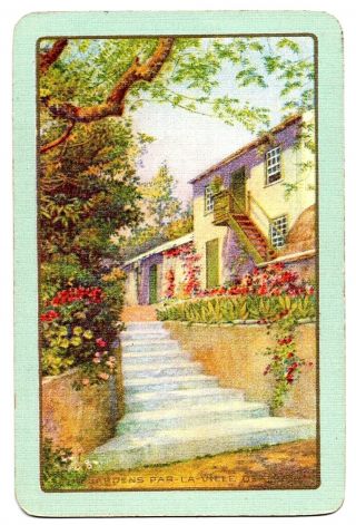 Flower Garden Swap Cards Vintage English Named Lady Playing Card Par - La - Ville