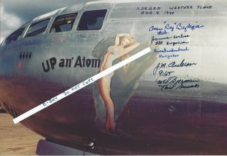 Hiroshima,  Enola Gay,  Up An Atom,  Crew B - 10 Signed By 5,  509th Composite Group