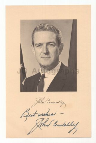 John Connolly - U.  S.  Secretary Of The Treasury - Signed Photograph