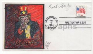 Earl Ruby - Brother Of Jack Ruby,  Jfk - Signed First Day Cover