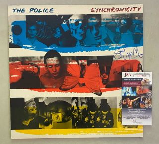 Stewart Copeland The Police Signed Autograph Synchronicity Album Lp Jsa No Vinyl