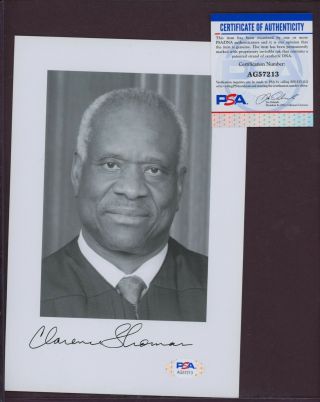 Justice Clarence Thomas Us Supreme Court Signed 5x7 Picture Autograph Psa Dna