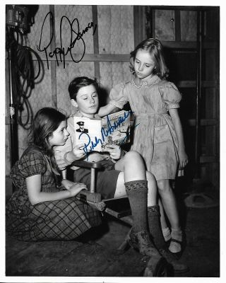 Roddy Mcdowall & Peggy Ann Garner Signed Photo The Pied Piper Sig
