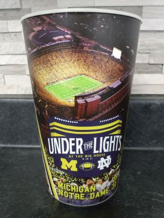 Michigan Wolverines Plastic Stadium Cup Under The Lights 2011 Big House Football