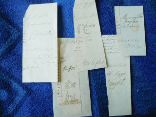 5 Documents Signed By 18th Century Lord Treasurers Of England