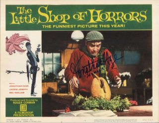 Little Shop Of Horrors Signed In Person Jonathan Haze Autographed Lobby Card
