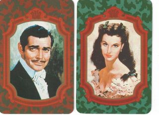 Vintage Clark Gable & Vivien Leigh (2) Swap/playing Cards