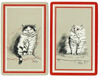 Cats Pair Swap Cards Vintage Many Playing Cards Take A Look & Blank Back