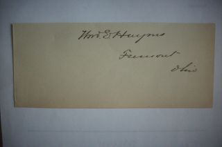 Signed William Haynes Civil War Lt Col Ohio Cavalry House Of Representatives