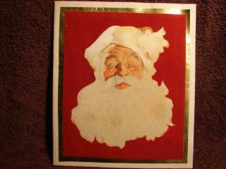 Vintage " Simple And Warm Wish For Santa " Christmas Greeting Card