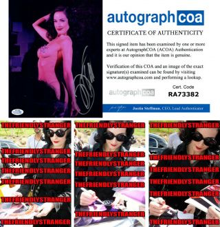 Dita Von Teese Signed Autographed 8x10 Photo E - Proof - Sexy Hot Acoa