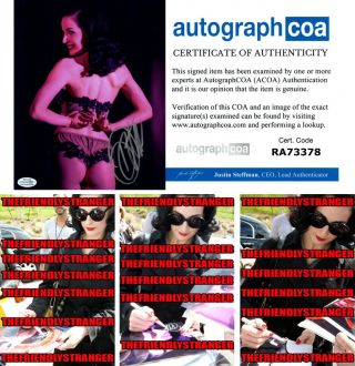 Dita Von Teese Signed Autographed 8x10 Photo A - Proof - Sexy Hot Acoa
