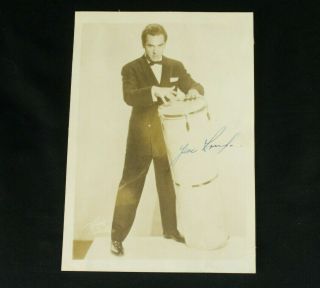 Authentic Vintage Gene Krupa Autograph Signed 5 X 7 " B&w Drummer Photo