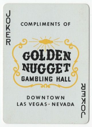 Joker Playing Card - Golden Nugget Gambling Hall [974]
