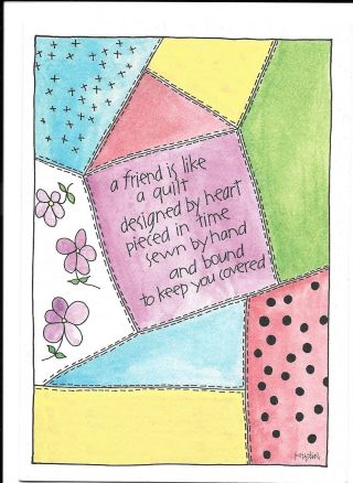 Vintage Greeting Card (w/envelope) Heartstrings (bluemtn.  Arts) Friendship