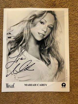 Mariah Carey Autographed 8”x10” Photograph Monarc Island Records Promo Photo