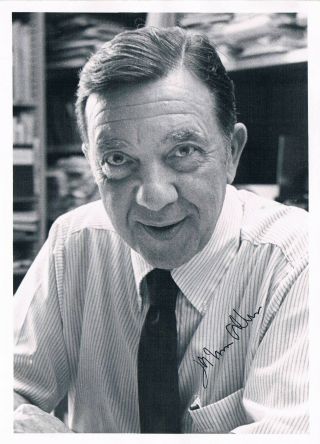 James Alfred Van Allen 1914 - 2006 Autograph 5 " X7 " Photo Signed Scientist