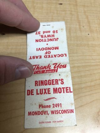 Mondovi Wisconsin Matchbook Hotel Vintage 1940’s?