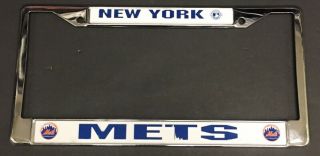 York Mets Chrome License Plate Frame Tag Cover Car/auto Fc