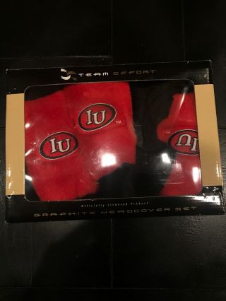 University Of Indiana Hoosiers Golf Club Graphite Headcover Set Of 3 Official