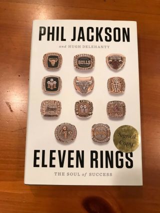 Eleven Rings Book Signed By Phil Jackson Lakers Bulls Hc Dj