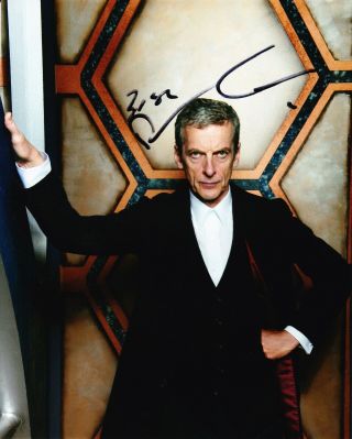 Peter Capaldi Signed 10x8 Photo Dr Who Autograph Aftal (c)