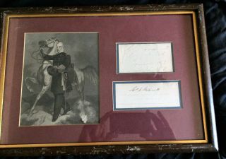 Civil War Union General James Samuel Wadsworth - Signature & Engraved Portrait