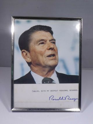 Signed President Ronald Reagan Photograph